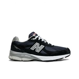 New Balance 990v3 Navy Blue Gray Running Mesh Suede Athletic Shoes